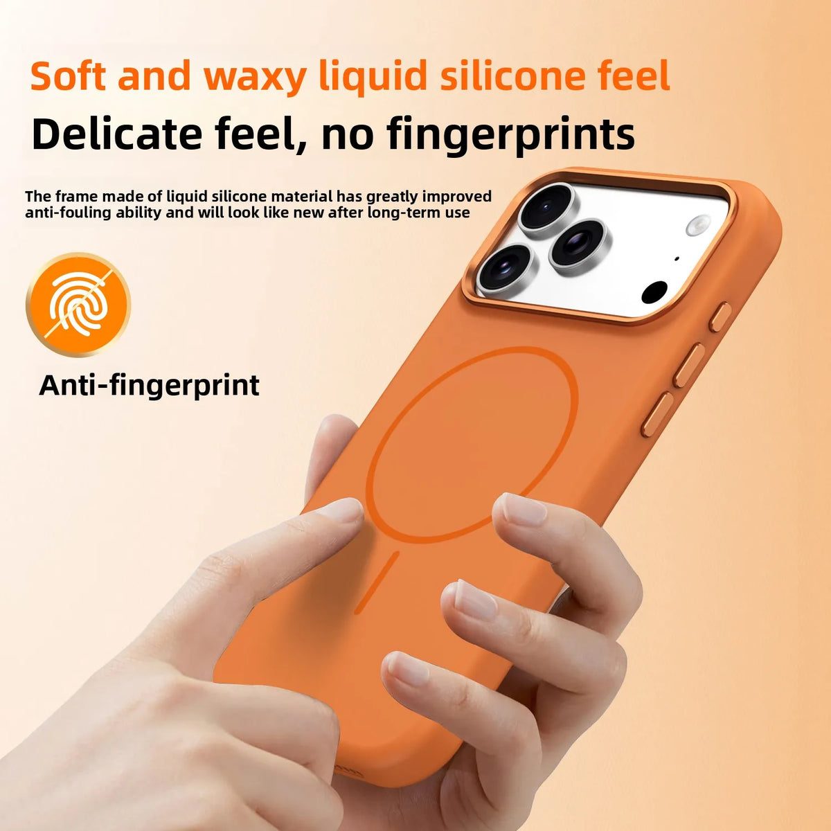 Liquid Silicone MagSafe Case with Metal Camera Protection Bezel for iPhone 18 Series