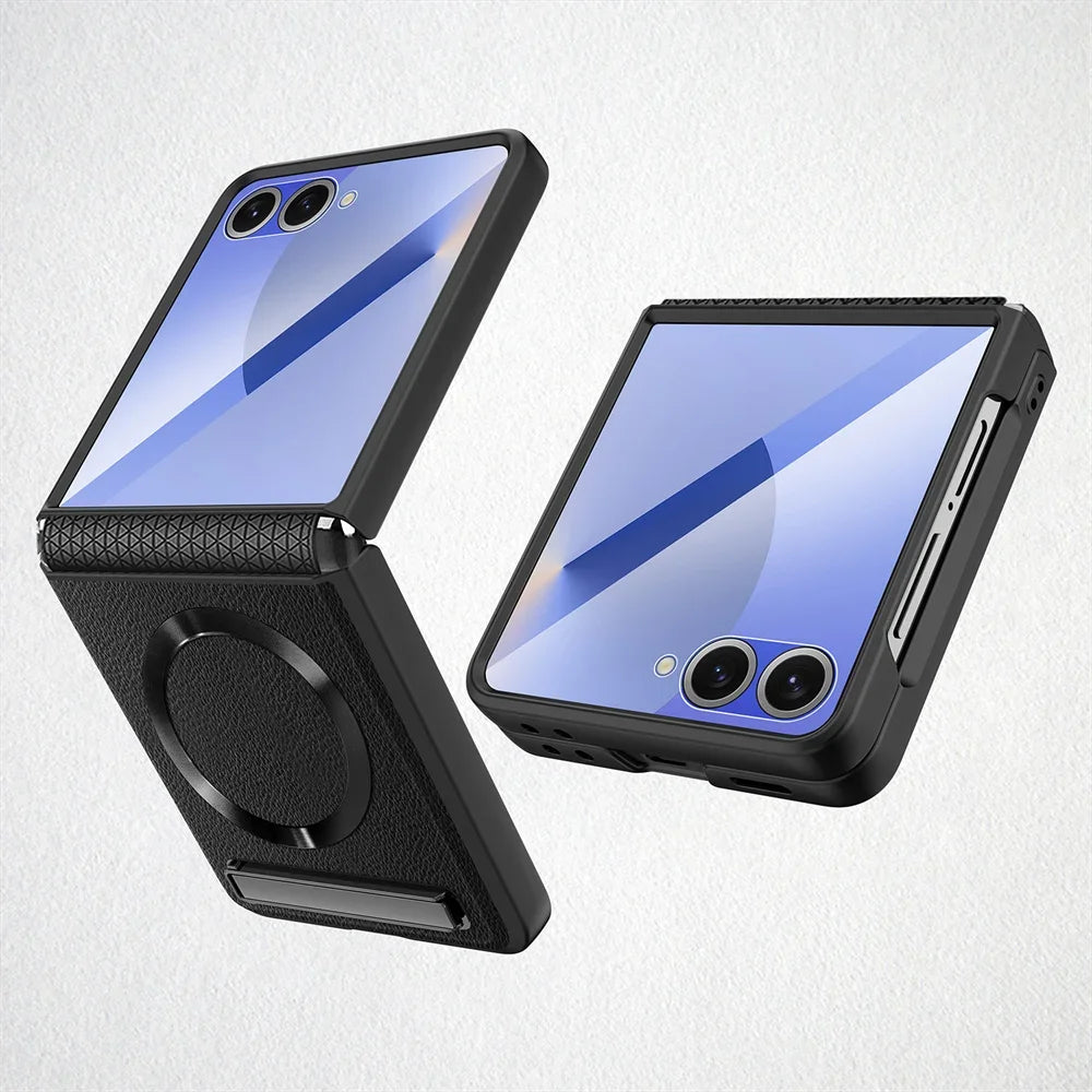 Protective Magnetic Case with Built-in Kickstand for Samsung Galaxy Z Flip 7