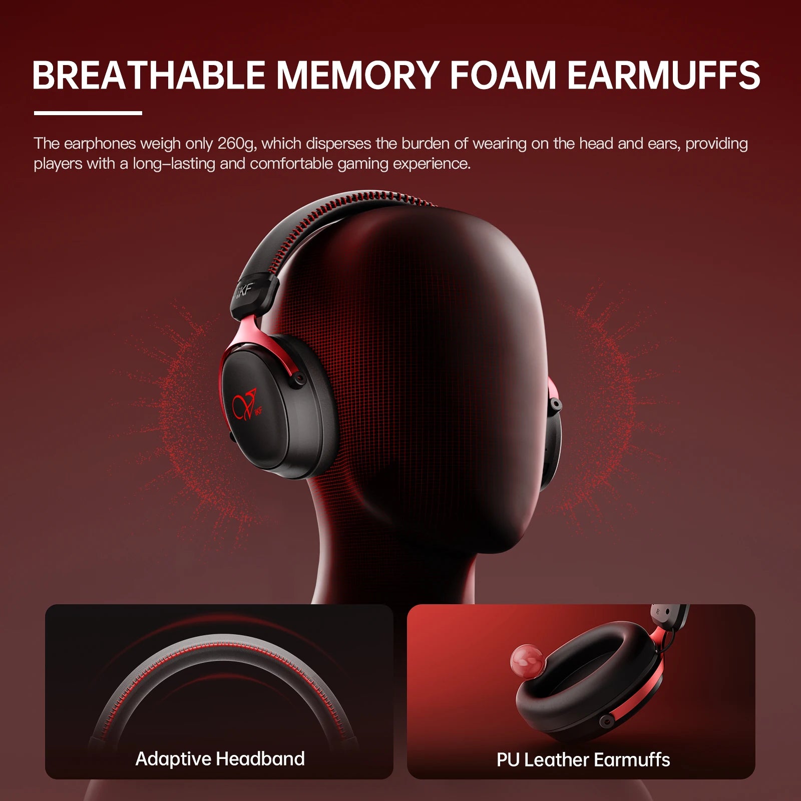 iKF V11 Pro Over-Ear Gaming Headset