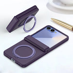 Skin Feel TPU Magnetic Case with 360° Rotating Bracket for Samsung Galaxy Z Flip 7