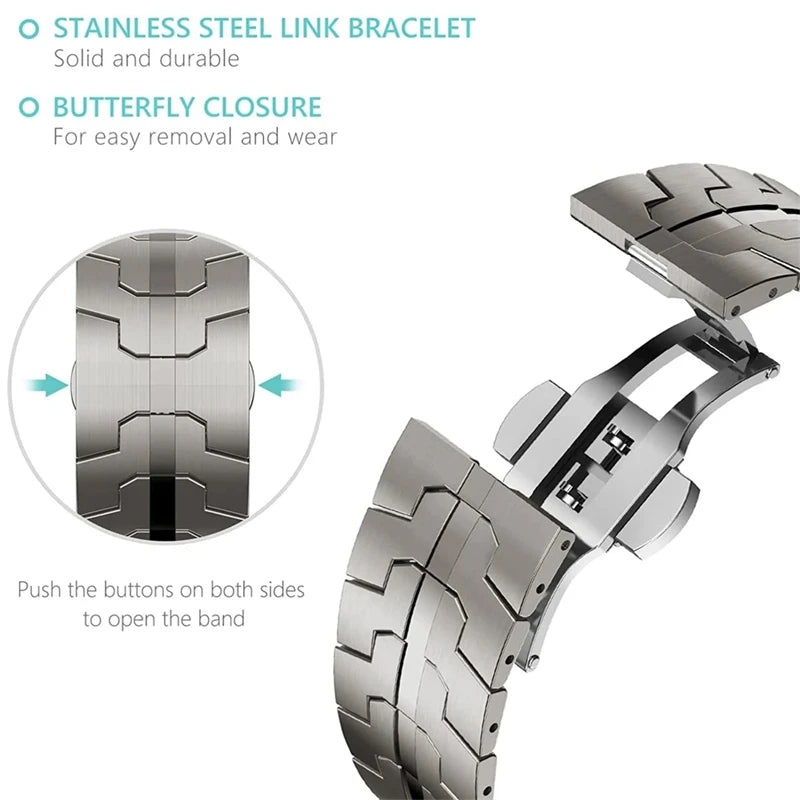 No Gaps Stainless Steel Bracelet for Samsung Galaxy Watch Ultra