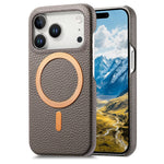 Business Lychee Grain Leather MagSafe Case for iPhone 17 Series