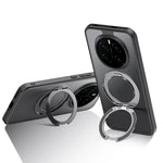 Shockproof Matte Translucent Case with 360° Rotatable Metal Ring Holder for Xiaomi 17 Ultra