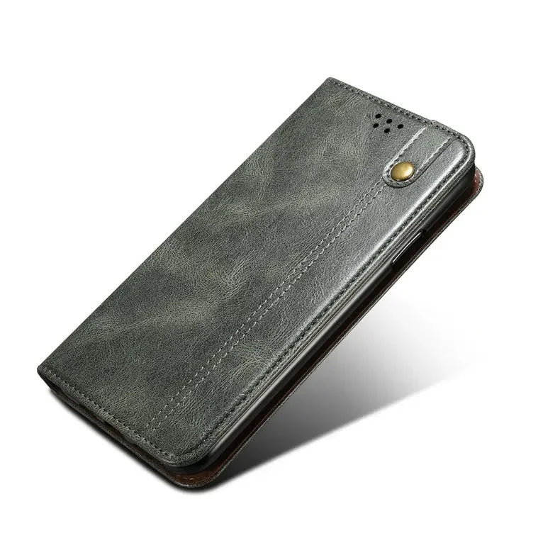 Durable Textured PU Leather Flip Case iPhone 17 Series