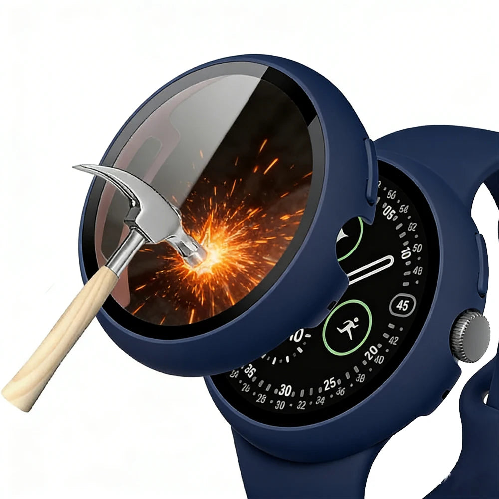 Google Pixel Watch 4 Case with Tempered Glass Screen Protector