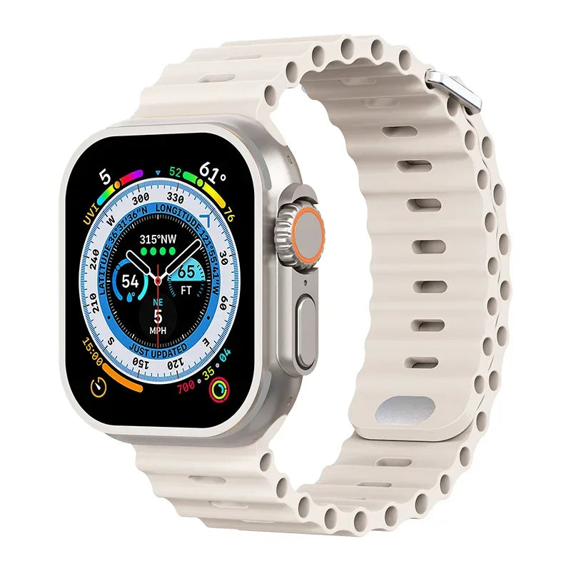 Soft-Touch Ocean Silicone Sport Band for Apple Watch