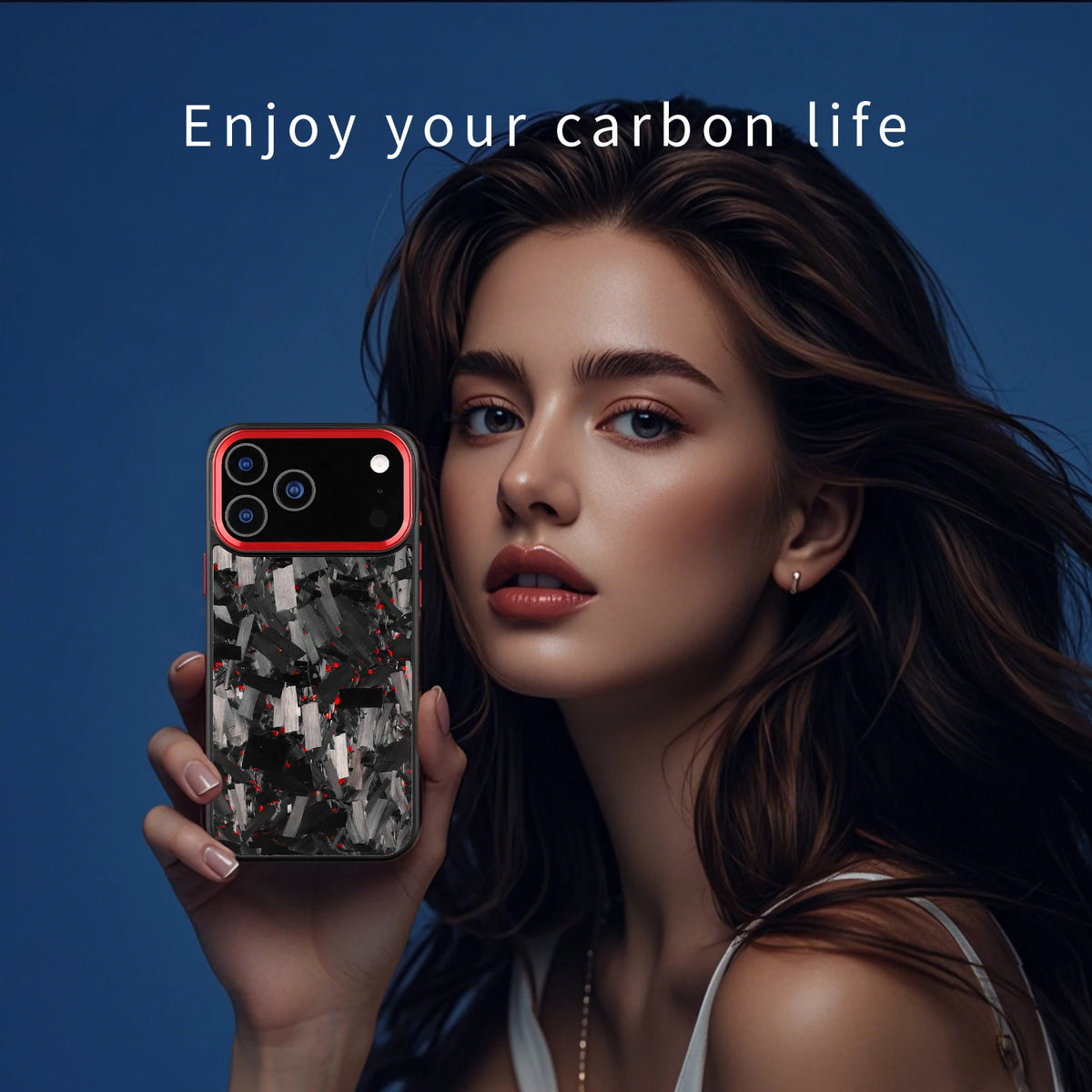 Carbon Fiber MagSafe Case with Metal Camera Ring for iPhone 17 Series