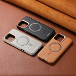 Matte Leather MagSafe Case for iPhone 16 Series