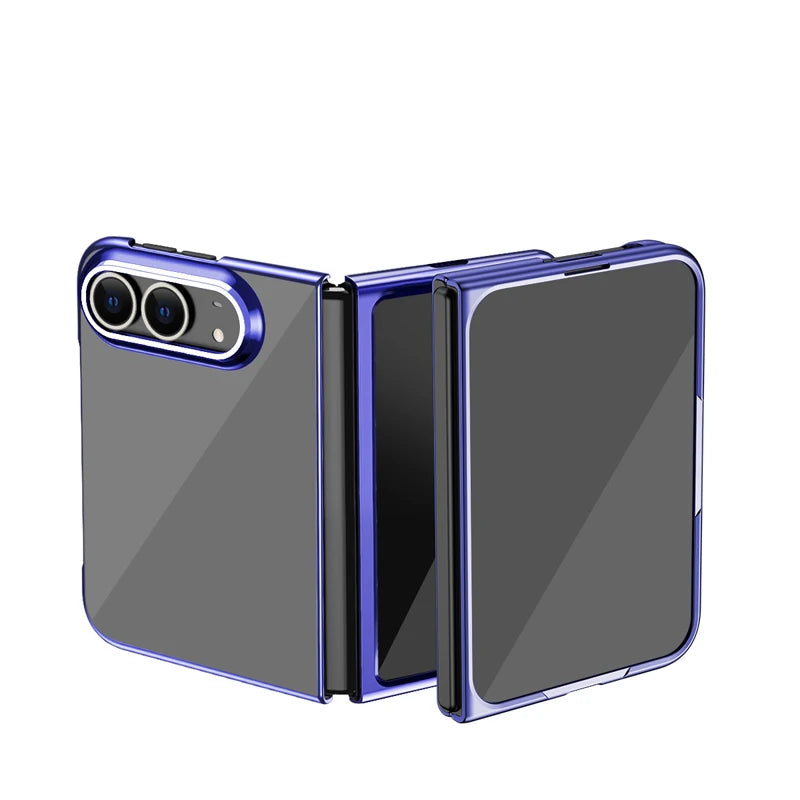 Clear Electroplated Hard PC Case for iPhone Duo