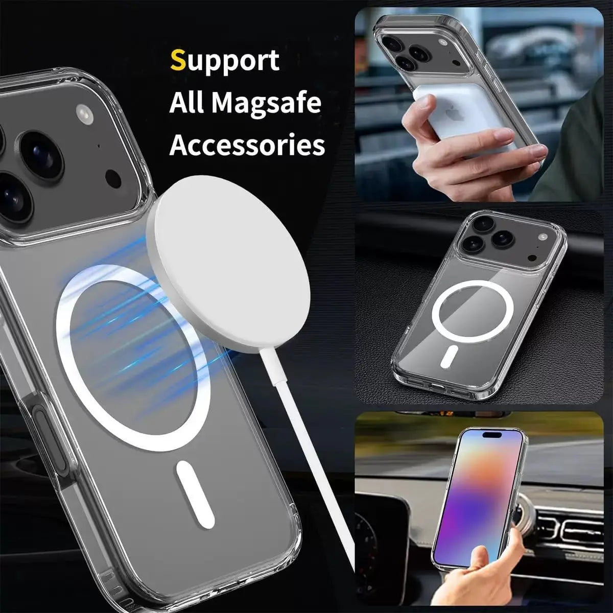 iPhone 17 Series Military-Grade Clear MagSafe Case
