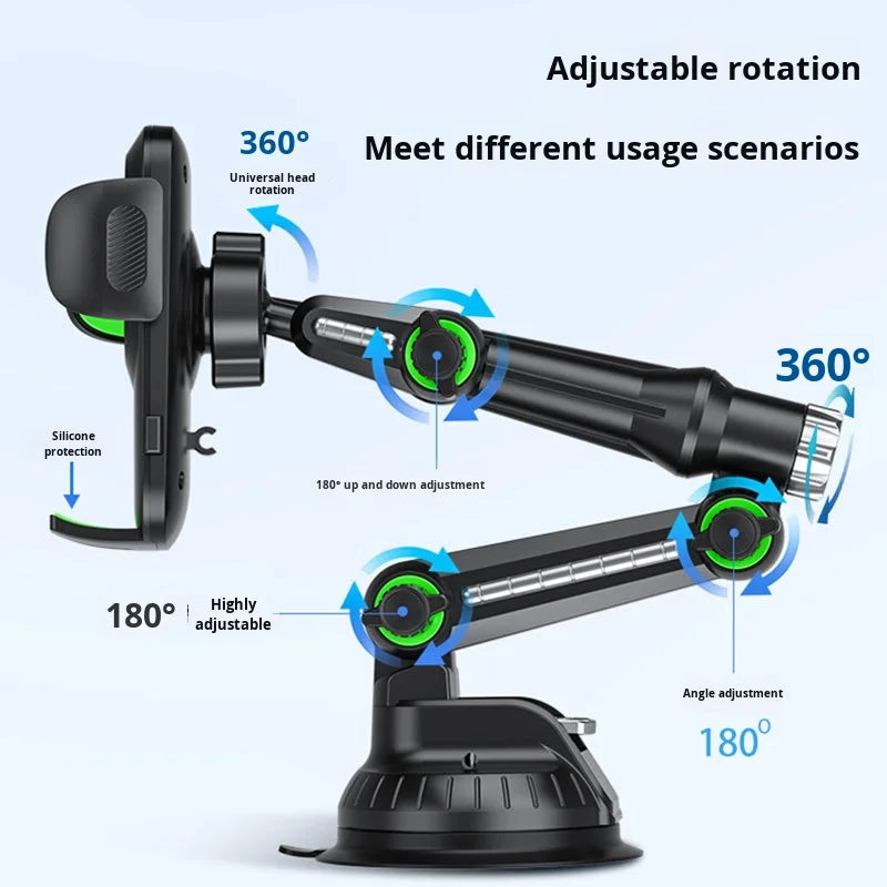 Extending Arm Suction Cup Phone Holder for Car and Truck