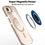 Clear Magnetic PC + TPU Case with Aluminum Button for iPhone 16e