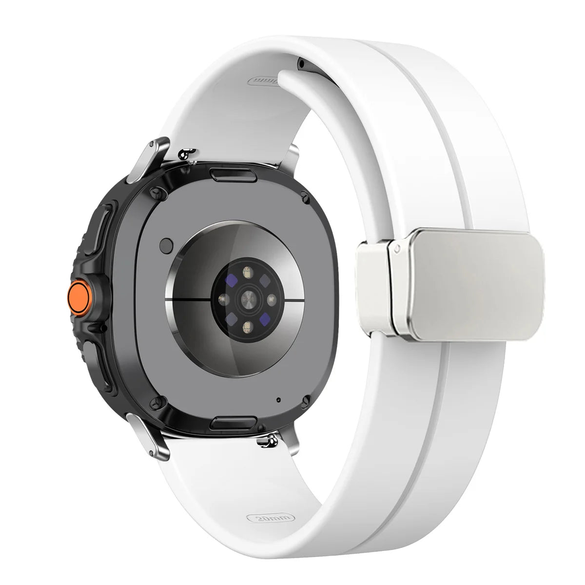 Silicone Magnetic Buckle Strap for Samsung Galaxy Watch 8 /  Galaxy Watch 8 Classic