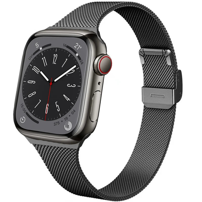 Premium Slim Milanese Loop Metal Band for Apple Watch