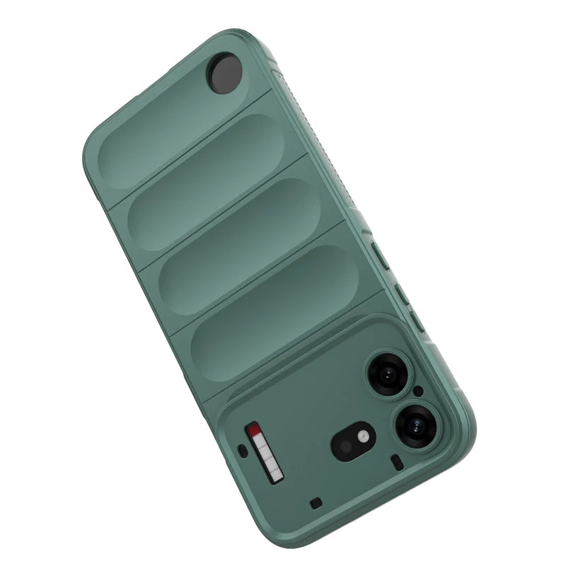 Shockproof Soft Silicone Bumper Case with Foldable Kickstand for Nothing Phone (4b)