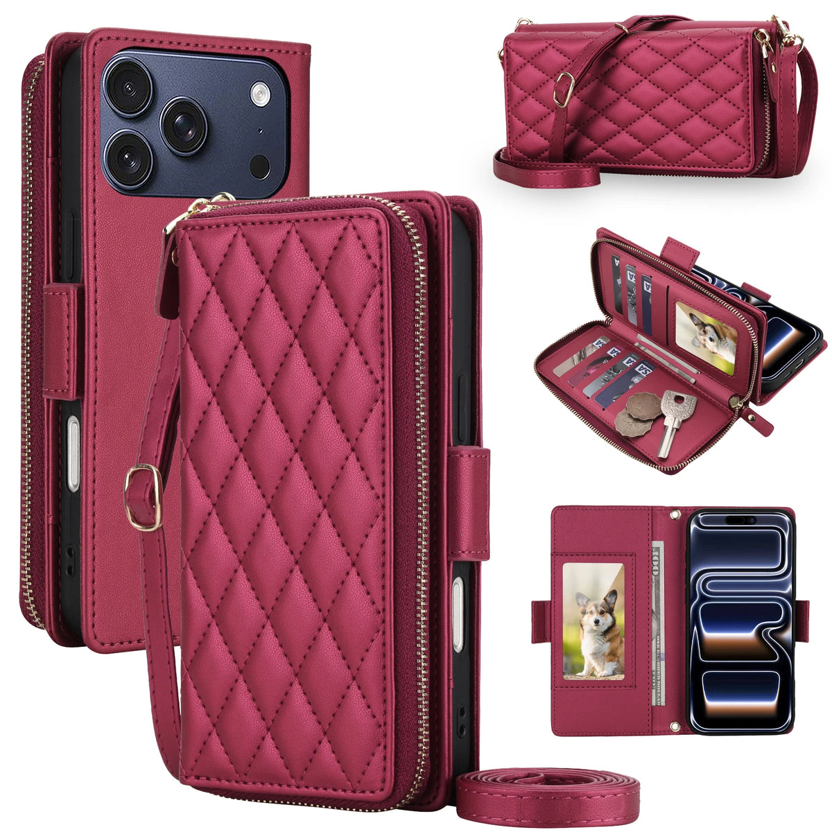 Crossbody RFID Wallet Case for iPhone 17 Series