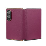 Genuine Cowhide Leather Flip Case with Card Slot for Samsung Galaxy Z Fold 8