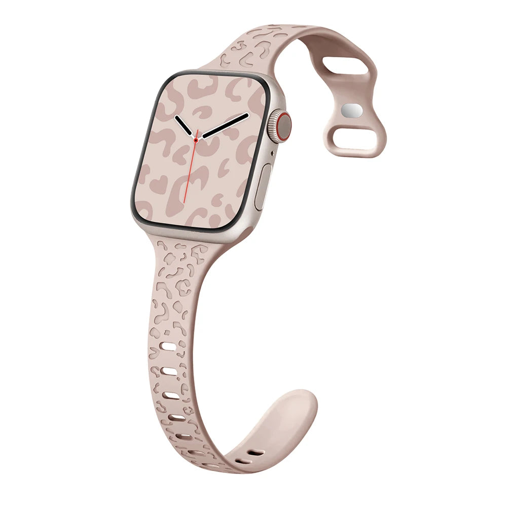 Slim Leopard Pattern Strap for Apple Watch