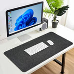 Large Extended Felt Desk Mat Mouse Keyboard Pad