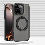 iPhone 16 Series PU Leather MagSafe Case with 360° Rotating Ring Holder