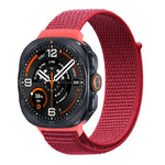 Breathable Nylon Weave Watchband with Hook-and-Loop Closure for Samsung Galaxy Watch Ultra 2