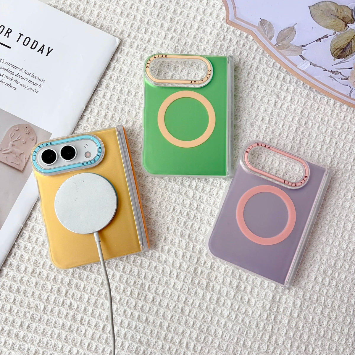 Slim Shockproof MagSafe Case with Color-Blocking Design for iPhone Duo