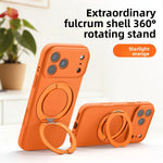 Liquid Silicone MagSafe Case with Rotating Ring Holder for iPhone 17 Series