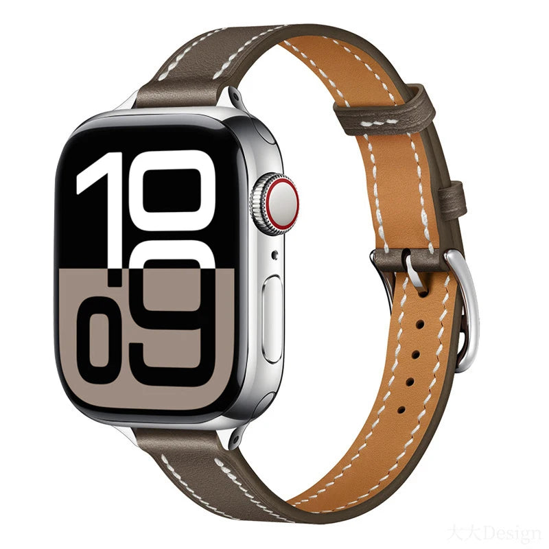Elegant Slim Leather Strap for Apple Watch