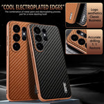 Carbon Fiber Pattern Skin-Feel Phone Case for Samsung Galaxy S26 Series
