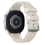 Diamond Quilted Pin-and-Buckle Watch Strap with Metal Fastener for Samsung Galaxy Watch 9