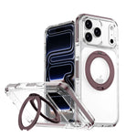 Anti-Yellowing Clear MagSafe Case with Rotating Kickstand for iPhone 17 Series