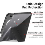 Detachable PU Leather Flip Case with Stand and Pencil Holder for iPad Mini 7