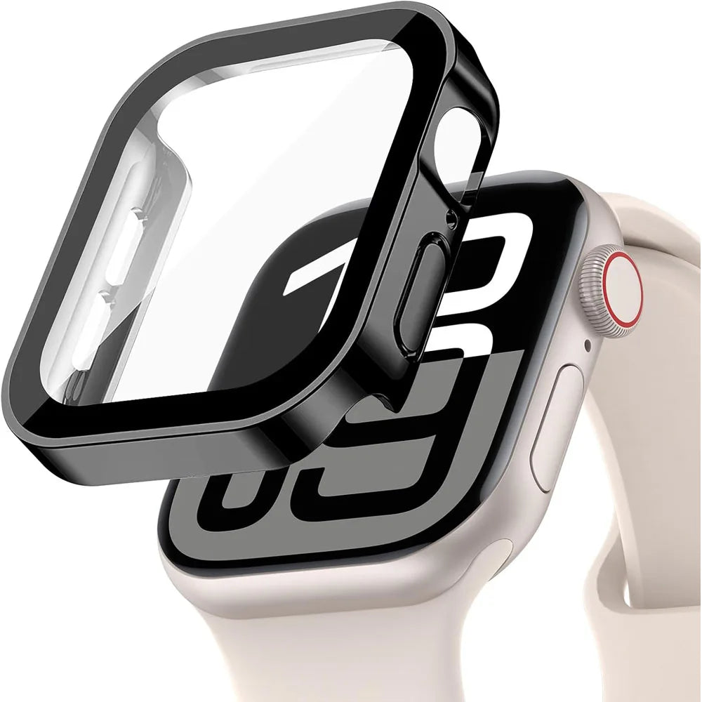 Apple Watch Series 11 Screen Protector Case with Tempered Glass