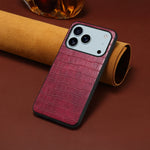 Premium Alligator Pattern Leather Protective Case for iPhone 17 Series