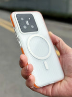 Corrugated Pattern Magnetic Wireless Charging Case for Xiaomi 14 Series