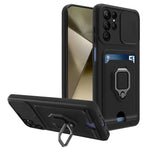 Samsung Galaxy S25 Series Magnetic Phone Case with Camera Cover & Card Slot