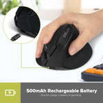 Delux M618 Mini Ergonomic Wireless Vertical Mouse