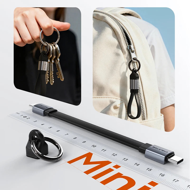 CABLETIME Portable Keychain USB4 Cable with 80Gbps Data & 8K60Hz
