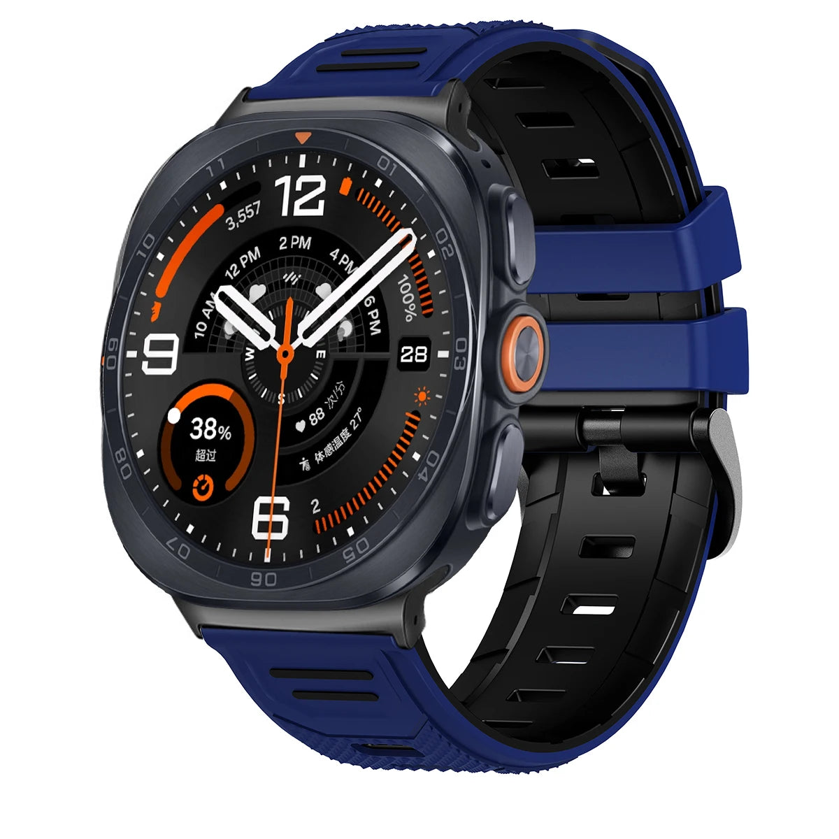 Two-Tone Perforated Silicone Sport Strap for Samsung Galaxy Watch Ultra 2