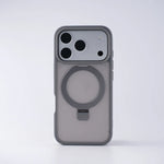 Frosted Matte Shockproof MagSafe Case with Metal Kickstand for iPhone 17 Series