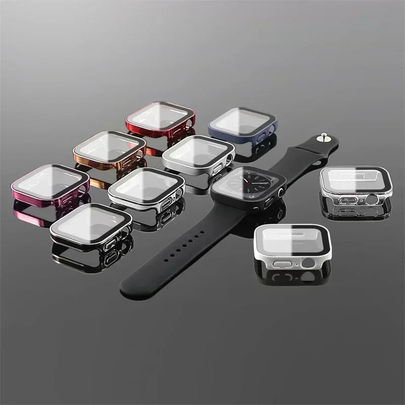 Protective Bumper Case with Built-in Tempered Glass for Apple Watch