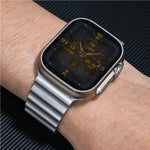 Premium Ocean-Style Stainless Steel Strap for Apple Watch