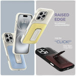 iPhone 16 Series Wallet Case with Sliding Card Holder and Kickstand