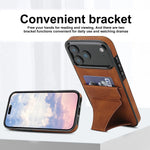 Premium Leather Wallet Case with Stand Function for iPhone 17 Series