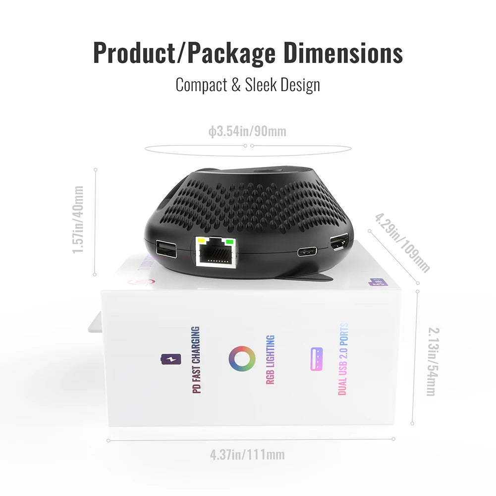 Compact 4K HDMI Dock and Charging Stand for Nintendo Switch 2 Console