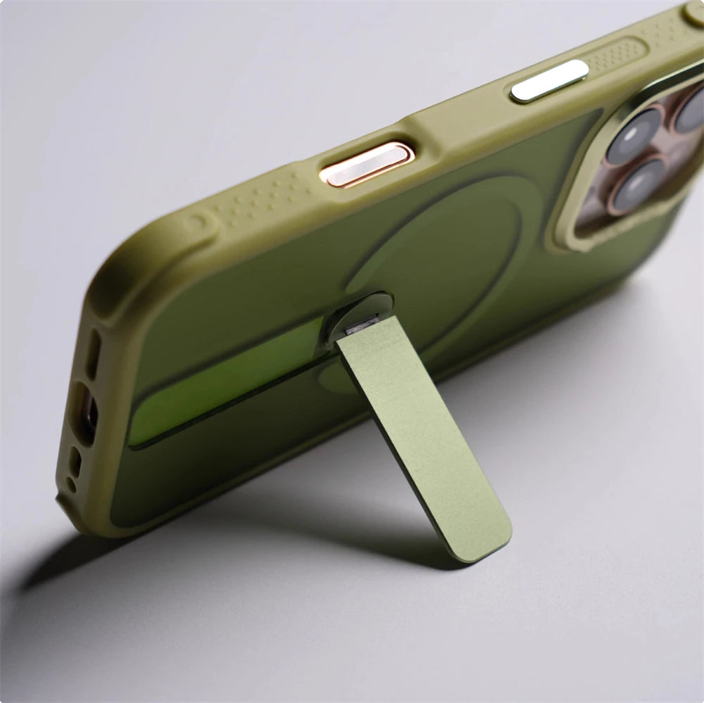 Shockproof Case with Integrated Ring Grip Kickstand for iPhone 18 Series