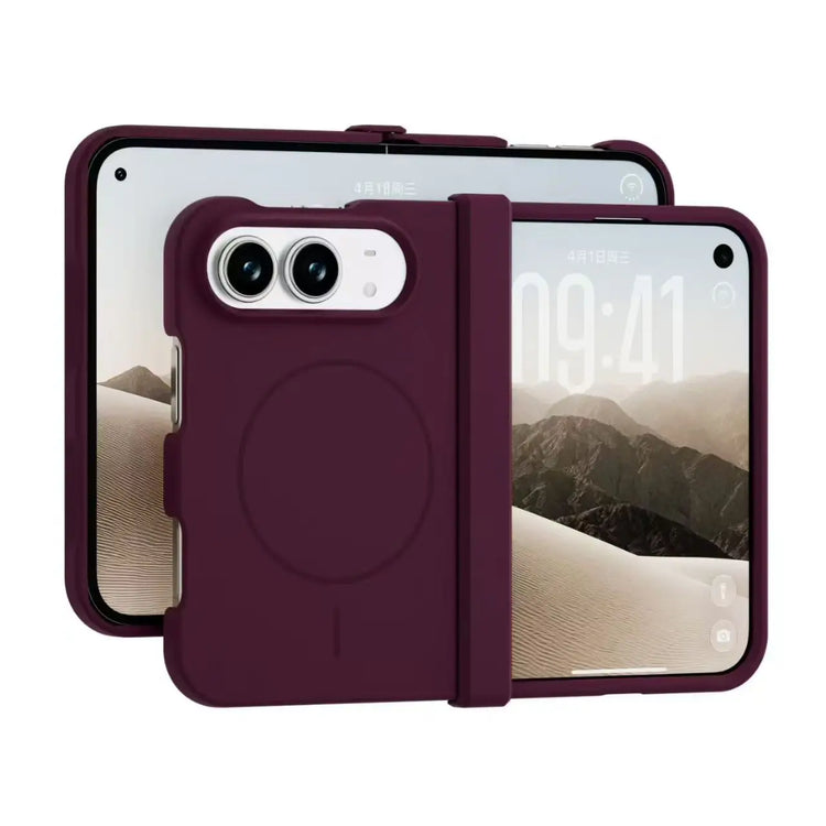 Shock-Absorbing Hinge Protection Case with Fabric Strap for iPhone Duo