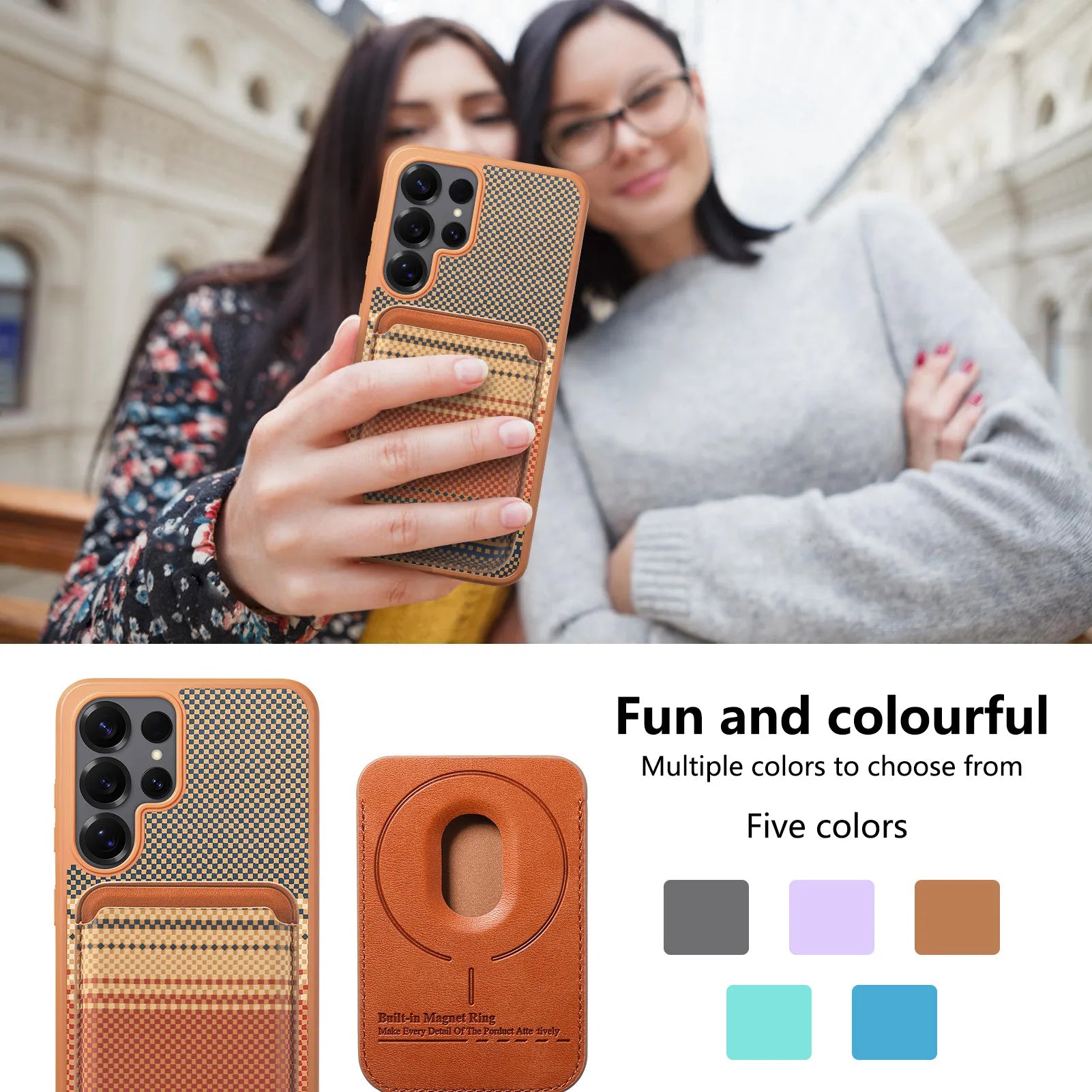 Magnetic Gradient Case with Detachable Wallet for Samsung Galaxy S26 Series