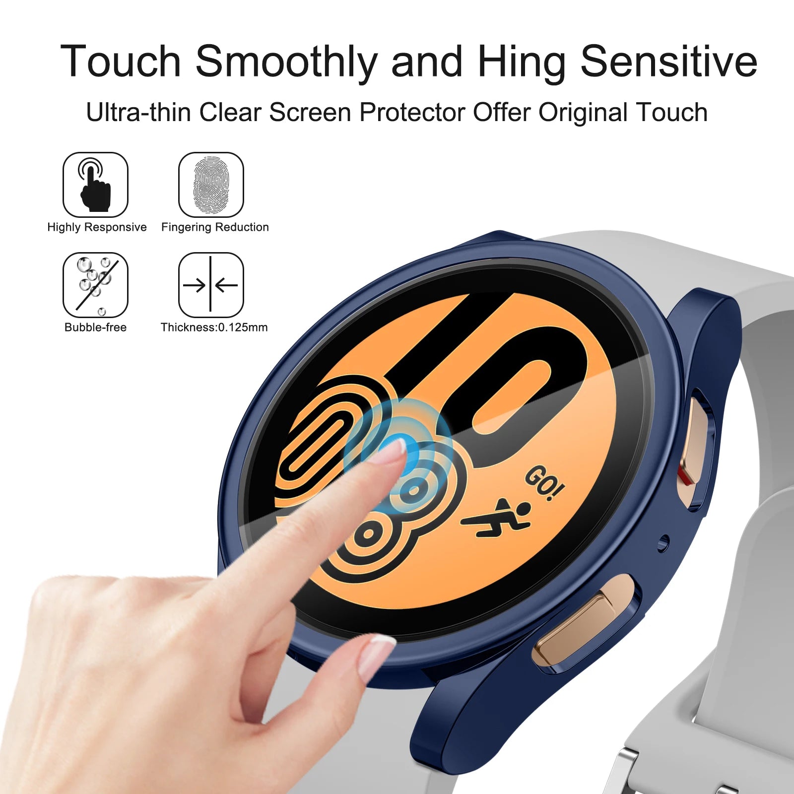TPU Case with Flower Engraved Band for Samsung Galaxy Watch 7