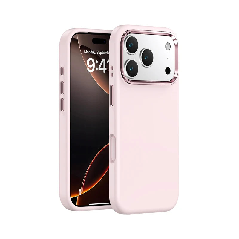 Shock-Resistant Liquid Silicone Case with Alloy Lens for iPhone 17 Series